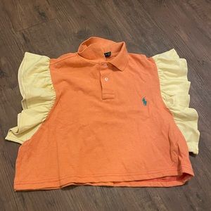 Re worked Ralph Lauren cropped polo